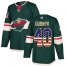 Adidas Minnesota Wild #40 Devan Dubnyk Green Home Authentic USA Flag Stitched NHL Jersey