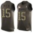 Nike New York Giants #15 Golden Tate Green Mens Stitched NFL Limited Salute To Service Tank Top Jersey