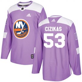 Adidas New York Islanders #53 Casey Cizikas Purple Authentic Fights Cancer Stitched NHL Jersey