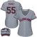 Cleveland Indians #55 Roberto Perez Grey 2016 World Series Bound Womens Road Stitched MLB Jersey