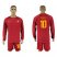 Roma #10 Totti Home Long Sleeves Soccer Club Jersey