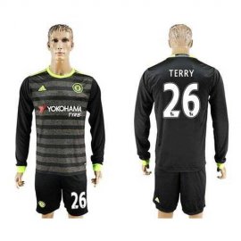 Chelsea #26 Terry Sec Away Long Sleeves Soccer Club Jersey