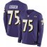 Nike Baltimore Ravens #75 Jonathan Ogden Purple Team Color Mens Stitched NFL Limited Therma Long Sleeve Jersey