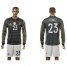 Germany #23 Gomez Away Long Sleeves Soccer Country Jersey