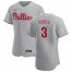 Philadelphia Phillies #3 Bryce Harper Mens Nike Gray Road 2020 Authentic Player MLB Jersey