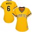 Pittsburgh Pirates #6 Starling Marte Gold Alternate Womens Stitched MLB Jersey