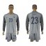 France #23 Costil Grey Goalkeeper Long Sleeves Soccer Country Jersey