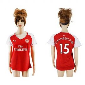 Womens Arsenal #15 Chamberlain Home Soccer Club Jersey