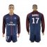 Paris Saint-Germain #17 Maxwell Home Long Sleeves Soccer Club Jersey