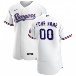 Texas Rangers Custom Mens Nike White Home 2020 Authentic Player MLB Jersey