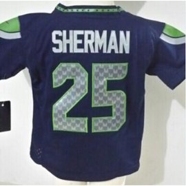 Toddler Nike Seattle Seahawks #25 Richard Sherman Steel Blue Team Color Stitched NFL Elite Jersey