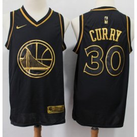 Warriors #30 Stephen Curry Black/Gold Basketball Swingman Limited Edition Jersey
