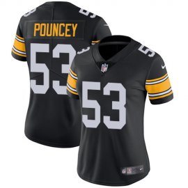 Nike Pittsburgh Steelers #53 Maurkice Pouncey Black Alternate Womens Stitched NFL Vapor Untouchable Limited Jersey