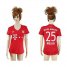 Womens Bayern Munchen #25 Muller Home Soccer Club Jersey