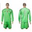 Germany #1 Neuer Green Goalkeeper Long Sleeves Soccer Country Jersey