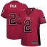 Nike Atlanta Falcons #2 Matt Ryan Red Team Color Womens Stitched NFL Elite Drift Fashion Jersey