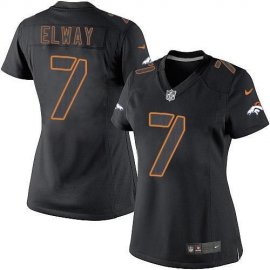 Nike Denver Broncos #7 John Elway Black Impact Womens Stitched NFL Limited Jersey