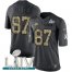 Nike Kansas City Chiefs #87 Travis Kelce Black Super Bowl LIV 2020 Mens Stitched NFL Limited 2016 Salute to Service Jersey