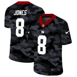 New York New York Giants #8 Daniel Jones Mens Nike 2020 Black CAMO Vapor Untouchable Limited Stitched NFL Jersey