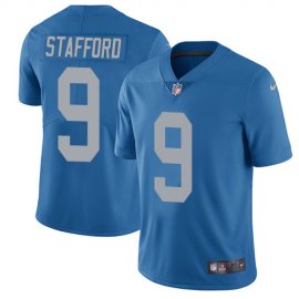 Nike Detroit Lions #9 Matthew Stafford Blue Throwback Mens Stitched NFL Vapor Untouchable Limited Jersey