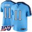 Nike Tennessee Titans #11 A.J. Brown Light Blue Mens Stitched NFL Limited Rush 100th Season Jersey