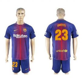 Barcelona #23 Umtiti Home Soccer Club Jersey