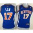 Cheap Women New York Knicks 17 Lin Blue Swingman NBA Jerseys