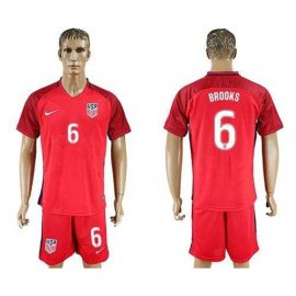 USA #6 Brooks Away Soccer Country Jersey