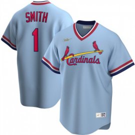 St.Louis Cardinals #1 Ozzie Smith Nike Road Cooperstown Collection Player MLB Jersey Light Blue