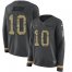 Nike Denver Broncos #10 Jerry Jeudy Anthracite Salute to Service Womens Stitched NFL Limited Therma Long Sleeve Jersey