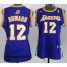Cheap Women Los Angeles Lakers 12# Dwight Howard Purple Revolution 30 Swingman Jersey