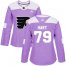 Adidas Philadelphia Flyers #79 Carter Hart Purple Authentic Fights Cancer Womens Stitched NHL Jersey