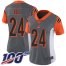Nike Cincinnati Bengals #24 Vonn Bell Silver Womens Stitched NFL Limited Inverted Legend 100th Season Jersey