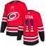Adidas Carolina Hurricanes #11 Jordan Staal Red Home Authentic USA Flag Stitched NHL Jersey