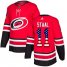 Adidas Carolina Hurricanes #11 Jordan Staal Red Home Authentic USA Flag Stitched NHL Jersey