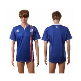 Iceland Blank Home Soccer Country Jersey
