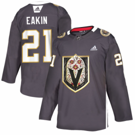 Vegas Golden Knights #21 Cody Eakin Mens Grey Adidas Latino Heritage Night Stitched NHL Jersey