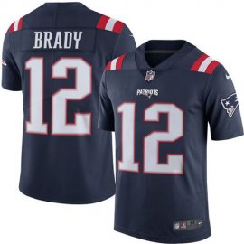 Nike New England Patriots #12 Tom Brady Navy Blue Mens Stitched NFL Limited Rush Jersey