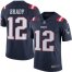 Nike New England Patriots #12 Tom Brady Navy Blue Mens Stitched NFL Limited Rush Jersey