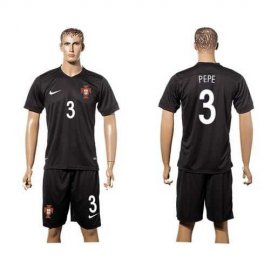Portugal #3 Pepe SEC Away Soccer Country Jersey