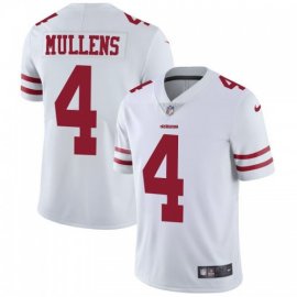 Nike San Francisco 49ers #4 Nick Mullens White Mens Stitched NFL Vapor Untouchable Limited Jersey
