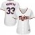 Minnesota Twins #33 Justin Morneau White Home Womens Stitched MLB Jersey