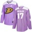 Adidas Anaheim Ducks #17 Ryan Kesler Purple Authentic Fights Cancer Stitched NHL Jersey