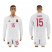 Spain #15 Ramos White Away Long Sleeves Soccer Country Jersey