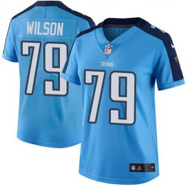 Nike Tennessee Titans #79 Isaiah Wilson Light Blue Womens Stitched NFL Limited Rush Jersey