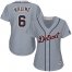 Detroit Tigers #6 Al Kaline Grey Road Womens Stitched MLB Jersey