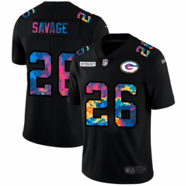Green Bay Packers #26 Darnell Savage Jr. Mens Nike Multi-Color Black 2020 NFL Crucial Catch Vapor Untouchable Limited Jersey
