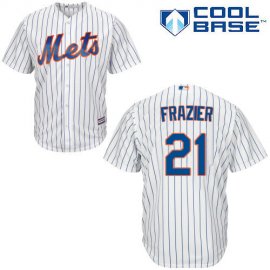 New York Mets #21 Todd Frazier White(Blue Strip) Cool Base Stitched Youth MLB Jersey