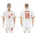 Spain #18 Jordi Alba Away Soccer Country Jersey