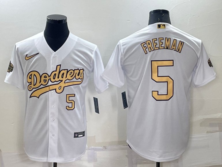 Dodgers 5 Freddie Freeman White Nike 2022 MLB All Star Cool Base Jersey Dodgers 5 Freddie Freeman White Nike 2022 MLB All Star Cool Base Jersey
